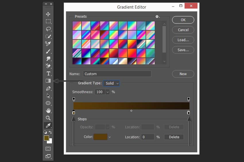 Làm việc với công cụ Gradient Tool, các kiểu tô màu chuyển, cách lữu trữ và  sử dụng lại vùng chọn - YouTube