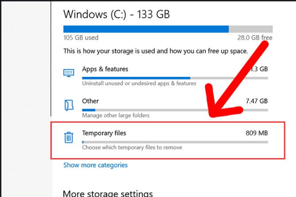Giải phóng ổ C bằng cách xóa Windows.old khi chắc chắn không cần quay lại
