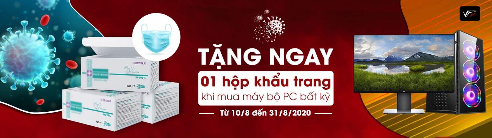 Mua PC mới tinh nhận ngay 1 hộp khẩu trang xịn